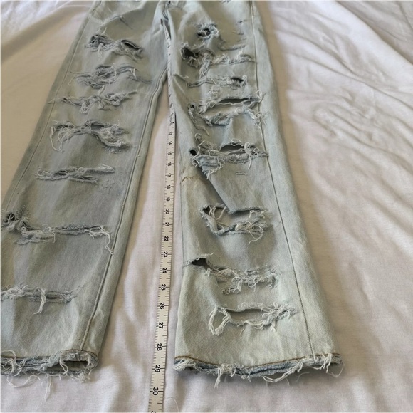 Levi’s 501 White Oak Cone 30 Light Wash Jeans Distressed Destroyed Y2K Retro 90s - Picture 8 of 10